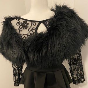 Faux fur stole
